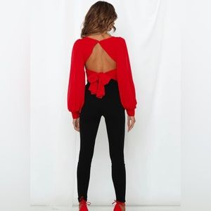 Hello Molly Night Train Red Top, Size M